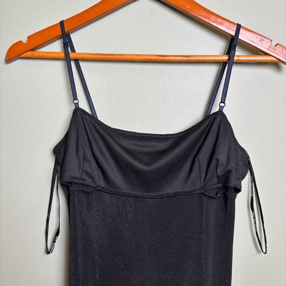 Vtg City Triangles Women Babydoll Slip Dress Sz L Metallic Whimsigoth Grunge 90s - Picture 13 of 14